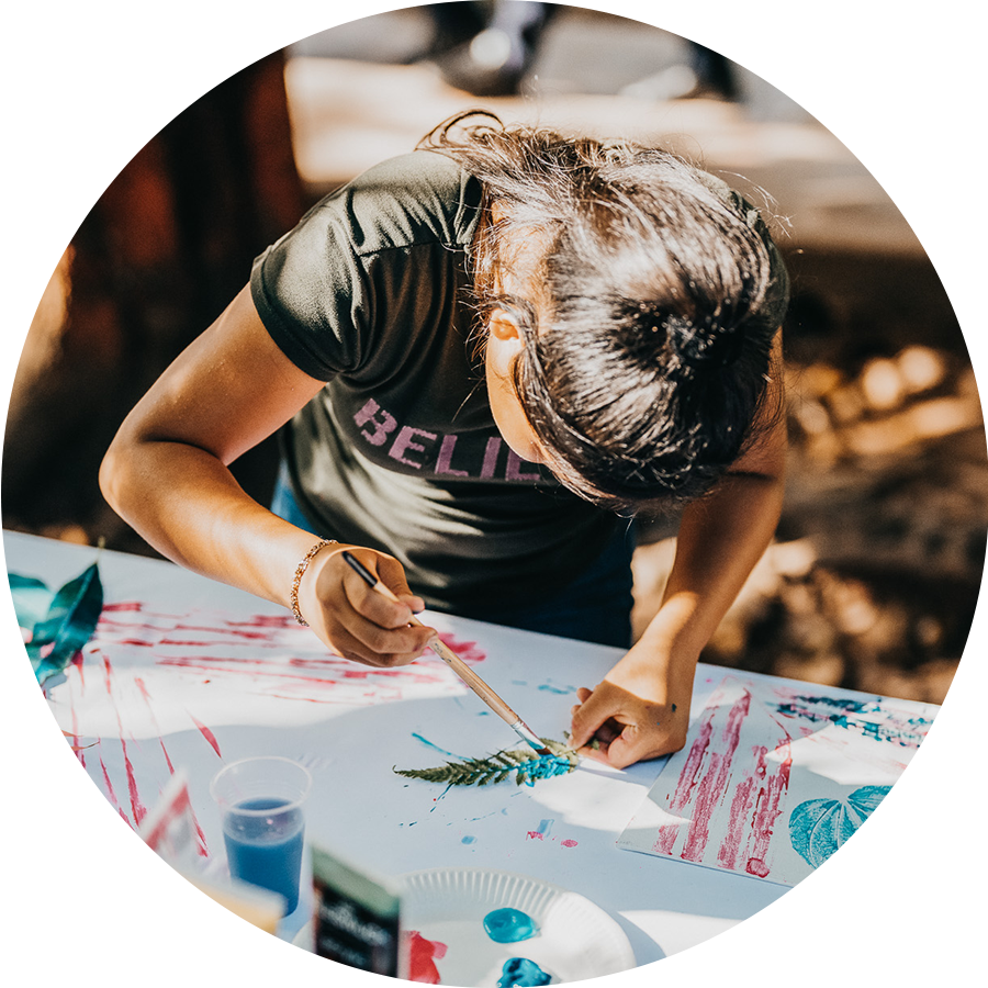 Child painting